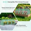 Aoodor Mini Greenhouse with 2 Zipper Doors, Portable Garden Greenhouse with Roll-up Zipper Doors, UV-Protected for Outdoor Plants, 9'x3'x3' - 4 of 4