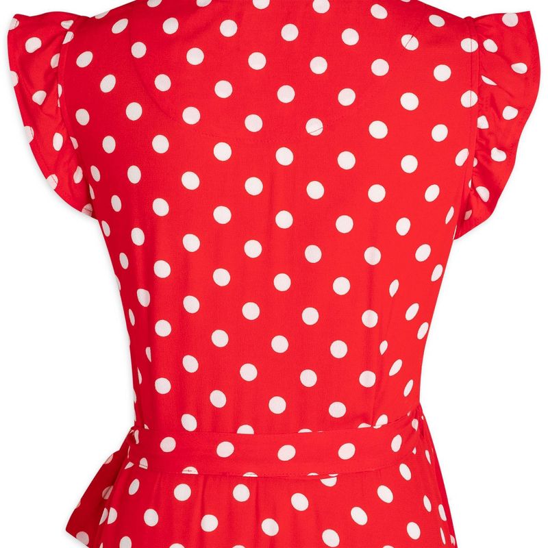 Women&#39;s Minnie Mouse Polka Dot Dress - Red/White - Disney Store, 3 of 6