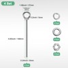 Unique Bargains Stainless Steel Durable Rust-Resistant Eyebolts with Nuts Washers Male Screw for Fastening 10 Pcs - 3 of 4