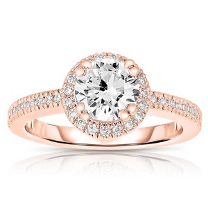 Guili Blush Cubic Zirconia Rose Plated Sterling Silver Round Cut Cubic Zirconia Elegant Timeless Sparkling Statement Fashion Jewelry Sizes 6, 7, 8 - 1 of 3