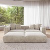 Corduroy Sectional Couches for Living Room, Modular Sectional Couch with Chaise Ottomans, 4 Seater Sofa Bed for Living Room, Apartment - 2 of 4