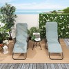 Tangkula 2 PCS Outdoor Chaise Lounge Folding Stacking Reclining Chairs - 4 of 4