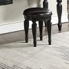 Vynxaria Classic Black Vanity Set with Carved Mirror, Stool, and Storage Drawers - 4 of 4
