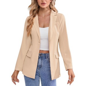 Women Business Casual Blazers with Lined Professional Work Suit Jacket with Pockets - 1 of 4