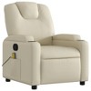 VidaXL Massage Recliner Chair with 6-Point Vibration, Adjustable, Cream Leather - 4 of 4
