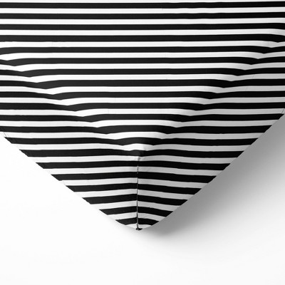 Bacati - Black Black Warp Stripes Printed 100 percent Cotton Universal Baby US Standard Crib or Toddler Bed Fitted Sheet