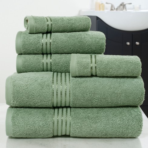 Green bathroom shop towels