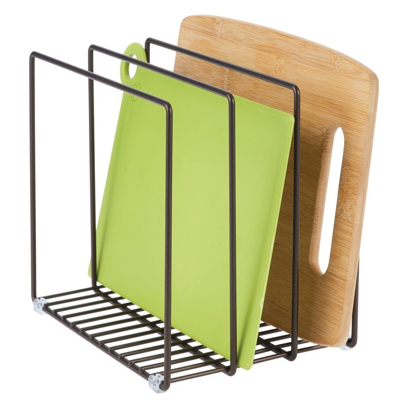 mDesign Steel Storage Tray Organizer Rack for Kitchen Cabinet, 5 of 8