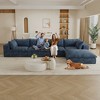 Dronkon Indoor 5-Piece Deluxe Cloud Sectional Sofa with Ottoman, No Assmebly Deep Seat Couches - 2 of 4