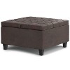 CAVINAS Square Storage Ottoman Bench,Storage Ottoman with Lift Lids and Stitched Tuft Design for Living Room,Bedroom - 2 of 4