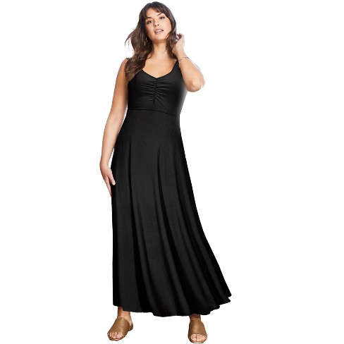 June + Vie By Roaman's Women's Plus Size Ruffled Shirt Dress : Target