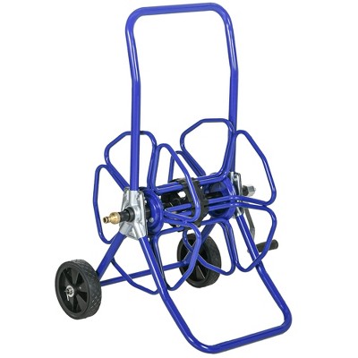 Outsunny Water Hose Reel Cart with Wheels Hold Up to 98' of 5/8" Hose