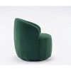 CAVINAS Modern Barrel Swivel Chair,Upholstered 360°Swivel Accent Chair for Living Room,Lazy Sofa Chair with Armrest,Teddy Fabric Lounge Chair - 2 of 4