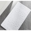 Home Mart Goods Extra Thick Long White Non-Slip Foam Bathtub Shower Mat With Suction Cups Fast Drying - 36" x 17" - 3 of 4