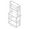 NicBex 5-Tier Storage Shelves,Storage Bakers Rack with Coffee Bar,Kitchen Shelves,Microwave Stand for Kitchen,Living Room - 3 of 4