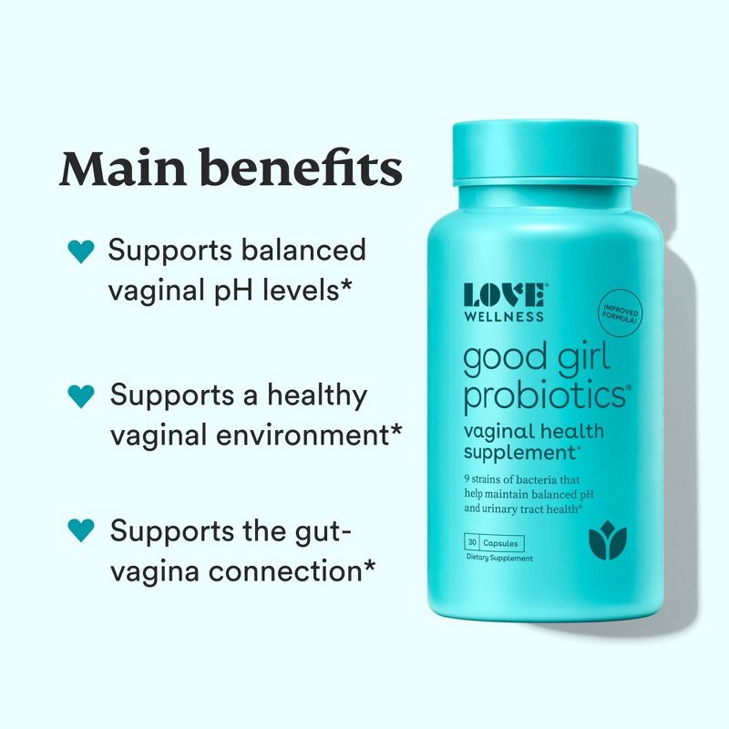 Love Wellness Good Girl Probiotics for Vaginal &#38; Urinary Tract Health - 30ct, 6 of 9