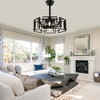 Bella Depot 20" Black Industrial Ceiling Fan with Light and Remote - 3 of 4