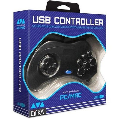 CirKa Saturn-Style USB Controller for PC/ Mac (Black)