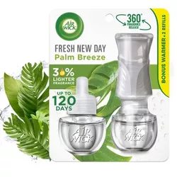 Air Wick Scented Oil Fresh New Day Air Freshener - Palm Breeze - 1.34 fl oz/3pk