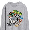 Men's - Star Wars - The Mandalorian Mando Grogu Stickers Long Sleeve Graphic T-Shirt - 2 of 4
