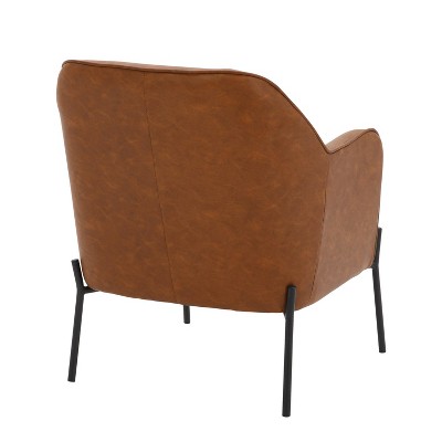 Daniella 27'' Camel Faux Leather Contemporary Accent Chair