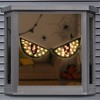 Northlight Lighted Eyes Halloween Window Silhouette Decorations - 40" - Green - Set of 2 - 3 of 4
