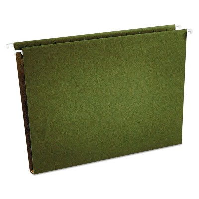 UNIVERSAL One Inch Box Bottom Hanging Folder Pressboard Letter Standard Green 25/Box 14141