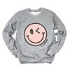 Simply Sage Market S.W.Smiley Pink Smiley Face Grunge Sweatshirt - 2 of 4