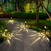 GIGALUMI 12 Pack Solar Pathway Lights, Waterproof Auto On/Off Outdoor Solar Lights for Garden, Walkway and Lawn,Warm White - 3 of 4