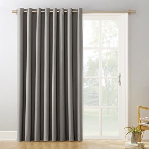 100"x84" Sun Zero Blackout Kenneth Extra-Wide Grommet Sliding Patio Door Curtain Panel - 1 of 3