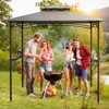 Tangkula 8' x 5' Grill Gazebo Outdoor Double-Tiered Grill Canopy w/ 2 Shelves & 6 Hooks - 3 of 4