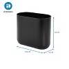 iDESIGN Slim Oval Plastic Wastebasket The Cade Collection - 2 of 3