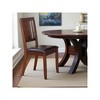 FurniFact,Elegant Wooden Dining Chairs Set of 2 Faux Leather Seat for Kitchen - 2 of 3