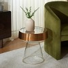 Szabo Round Accent Table - FOX5533A - Gold/Clear - Safavieh Couture - 2 of 4