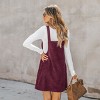 Women's Corduroy Square Neck Mini Overall Dress - Cupshe - 4 of 4