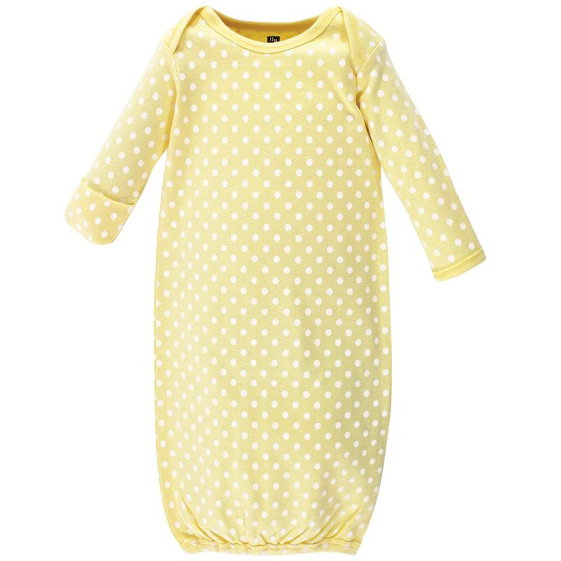 Hudson Baby Infant Girl Cotton Long-Sleeve Gowns 4pk, Daisy, 0-6 Months, 5 of 7