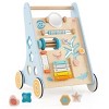 Angel Sar 8-in-1 Blue Wooden Baby Walker with Xylophone & Shape Sorter, Multi-Activity Push Toy for Toddlers 1+ Years with Mirror, Gears, Storage - 2 of 4