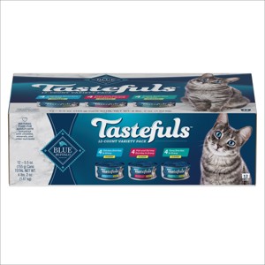 Blue Buffalo Tastefuls Flaked Tuna, Chicken & Shrimp Entrees In Gravy Premium Wet Cat Food - 5.5oz/12ct - 1 of 4