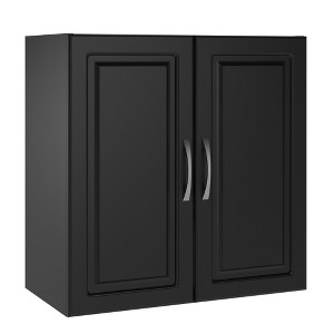 Room Joy 24 Boost Wall Cabinet Obsidian Black Laminated 2 Shelves Universal Storage