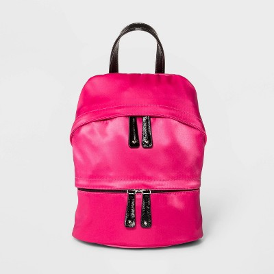 Stella & Max Multi Zip Closure Slack Backpack- Pink