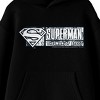 Superman Man Of Steel Stamp Long Sleeve Youth Black Hooded Sweatshirt - 2 of 3