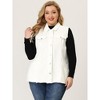 Agnes Orinda Women's Plus Size Button-Down Flat Lepel Denim Sleeveless Raw Hem Vests - 4 of 4