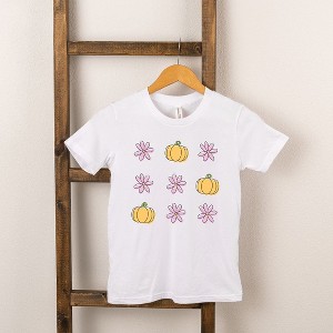 The Juniper Shop Pumpkin And Flowers Kids Short Sleeve Tee - 1 of 2