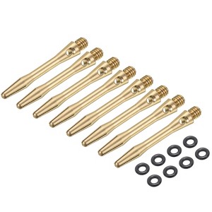 Unique Bargains 2BA Thread Aluminum Dart Shafts with Rubber Rings for Steel Tip 8 Pcs - 1 of 4