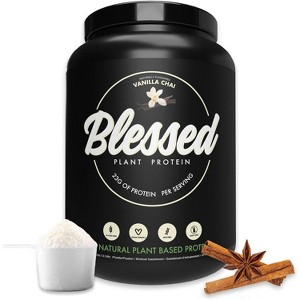 Blessed Plant Based Vegan Protein Powder - 23g of Pea Protein Powder, Dairy Free, Gluten Free, Soy Free - 30 Servings (Vanilla Chai) - 1 of 4