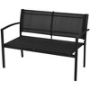 vidaXL 4 Piece Patio Lounge Set Textilene Black - 4 of 4
