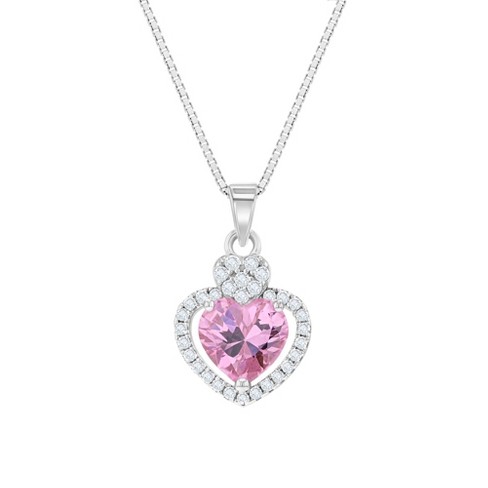 Girls' Royal Heart & Gem Sterling Silver Necklace - In Season Jewelry ...