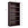 5 Tier Bookcase, Farmhouse Book Shelf with Storage Open Display Bookshelves, 71" Tall Book Case Wooden 5 Shelf Bookcase - image 2 of 4