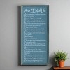 Slickblue Rustic Wall Sign – A to ZEN of Life Quote – Mindfulness & Motivation Wood Decor – 9x18 Inches, Color Options - 2 of 3