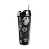 Nightmare Before Christmas Jack Skellington Facial Expressions All-Over Print Black 24 Oz Plastic Water Bottle - 4 of 4